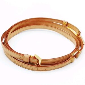 Louis Vuitton Brown Phone Case Strap with Gold Accents